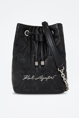 Sac seau en cuir - Noir