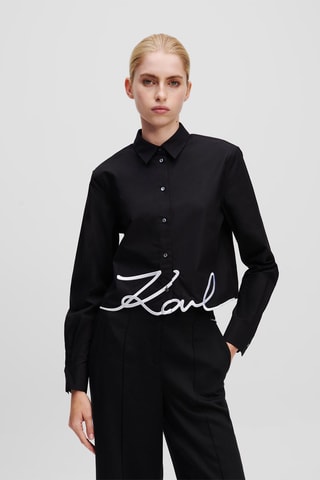 Chemisier en coton biologique - Noir