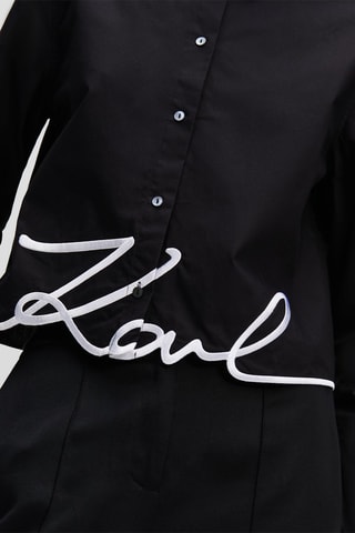 Chemisier en coton biologique - Noir