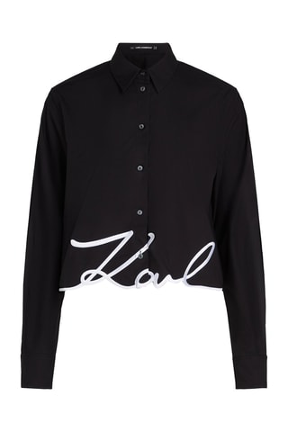 Chemisier en coton biologique - Noir