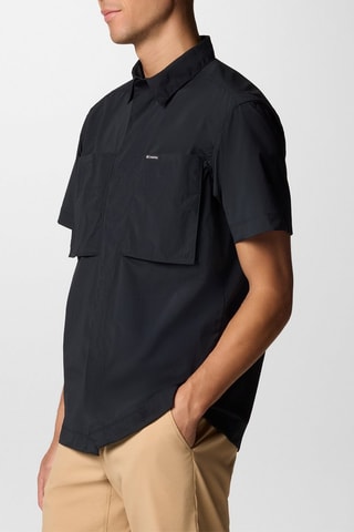 Regular Overhemd Popeline - Zwart