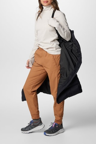 Gewatteerde Lange Jas met Capuchon Days™ - Zwart