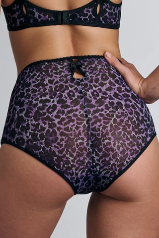 Culotte taille haute Peekaboo - Violet et noir