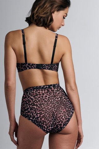 Culotte taille haute Night Fever - Rose et noir