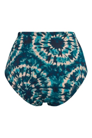 Bas de maillot taille haute Lotus - Bleu et vert