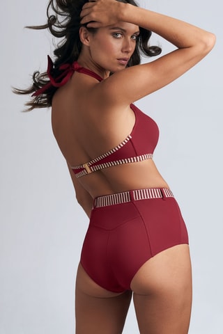 Haut de maillot coques Capitana - Rouge et ivoire