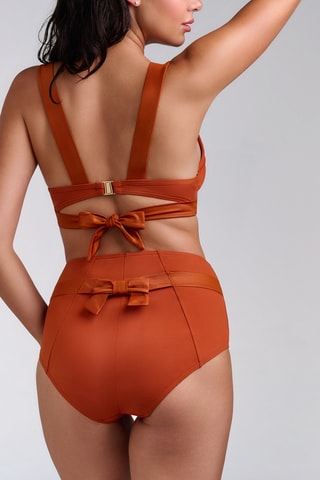 Culotte taille haute Cache-cœur - Orange foncé