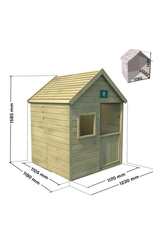 Cabane en pin Marina - Dès 3 ans - 123 x 119 x 159 cm