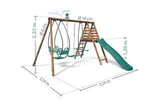 Station de jeux en bois Nigel - De 3 à 12 ans