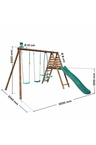 Station de jeux en bois Violette - De 3 à 12 ans