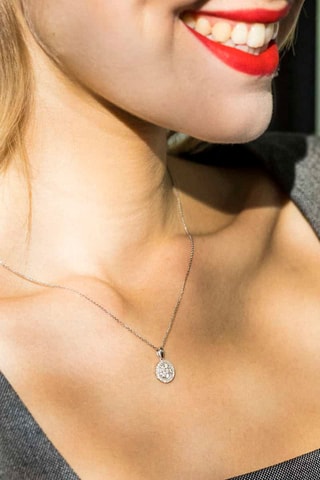 Pendentif Anka Or blanc et diamants