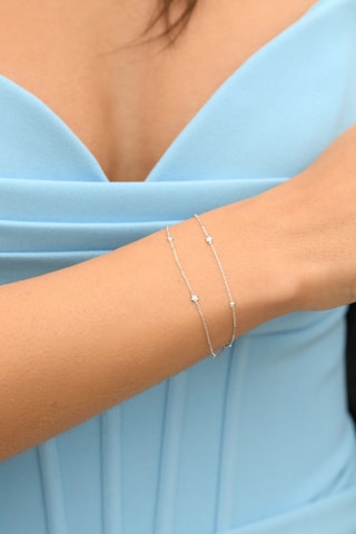 Bracelet Ligne de Vie Or blanc et diamants