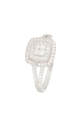 Solitaire Newcastle - Or blanc et diamants