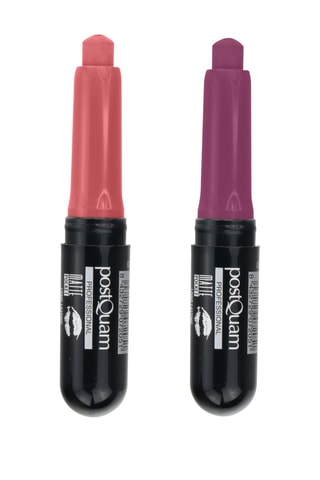 2 Kleuren Lippenstift Waterproof Roze en Paars - 2 x 12 ml