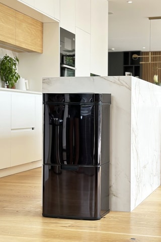 Poubelle automatique de tri sélectif en acier inoxydable Narvik - 75 l