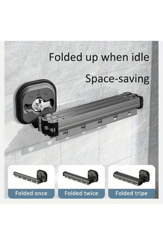 Séchoir à linge mural pliable Python - 125 cm d'étendage