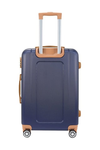Handbagagetrolley en Grote Trolley Trocadero (S/L) - 55/75 cm  - Blauw, bruin en zilverkleurig