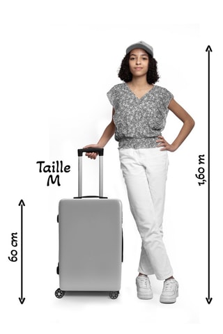 Weekendtrolley Trocadero (M) - 65 cm  - Zwart, beige, bruin en grijs