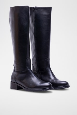 Botas de piel de serraje - Negro
