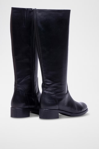 Botas de piel de serraje - Negro