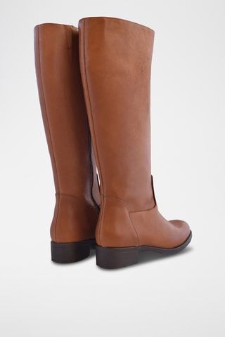 Botas de piel de serraje - Marrón claro