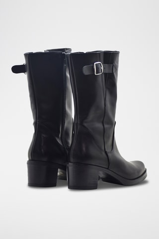 Botas de piel de serraje - Negro