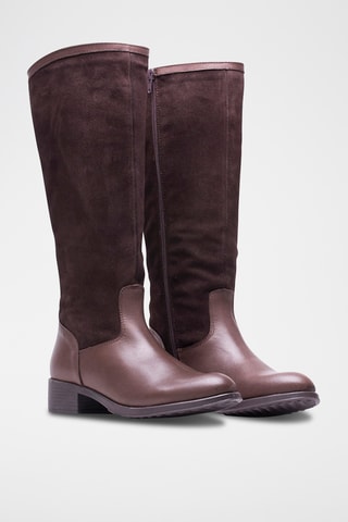 Botas de piel - Marrón