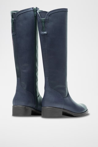Botas de piel napa - Azul marino