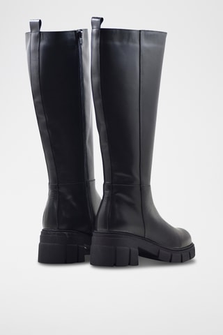 Botas de piel de serraje - Negro