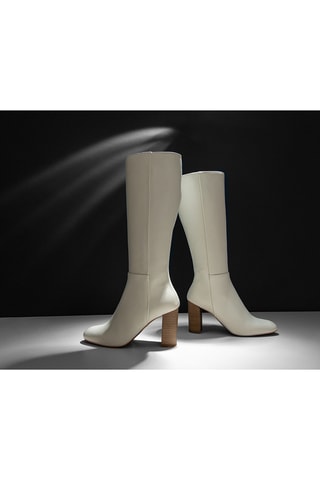 Botas de piel - Blanco