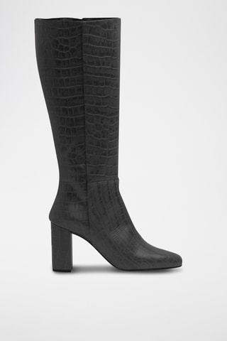 Bottes en cuir de crocodile - Noir
