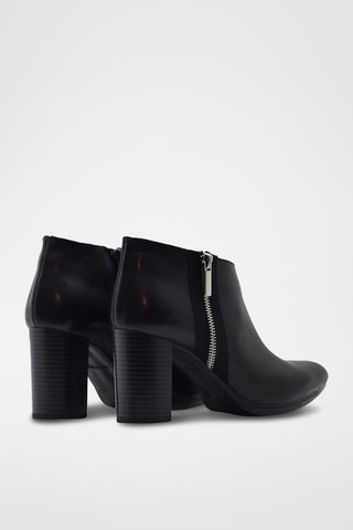 Botines bajos de piel napa - Negro