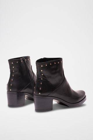 Botines de piel - Negro