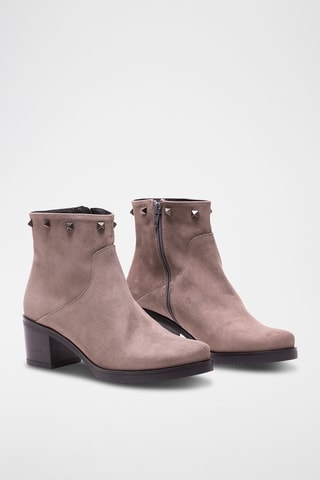 Botines de nobuk - Gris claro