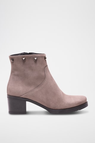 Botines de nobuk - Gris claro