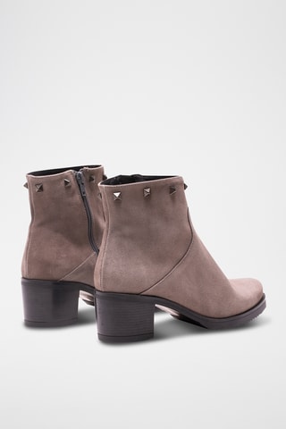 Botines de nobuk - Gris claro