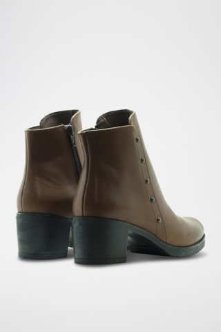 Botines de piel de serraje - Camel