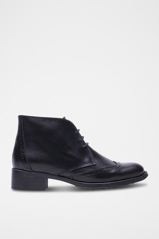 Botines de piel - Negro