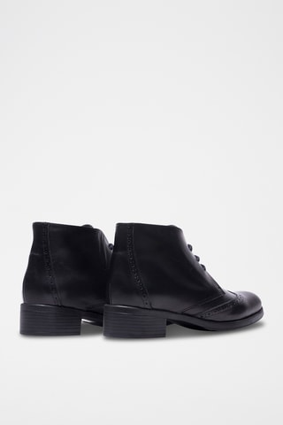 Botines de piel - Negro