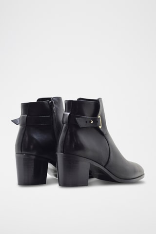 Botines de piel - Negro