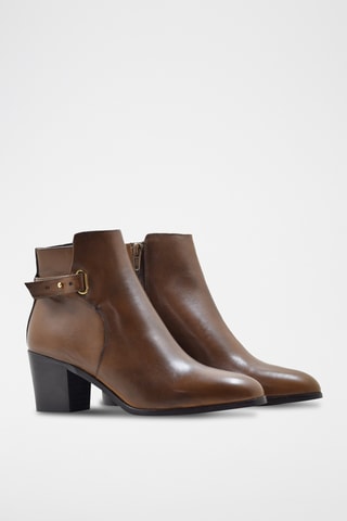 Botines de piel - Camel