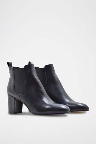 Botines Chelsea de piel - Negro