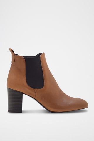 Botines Chelsea de piel - Marrón claro