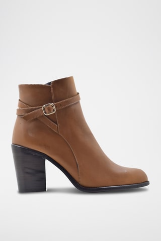 Botines de piel de serraje - Camel