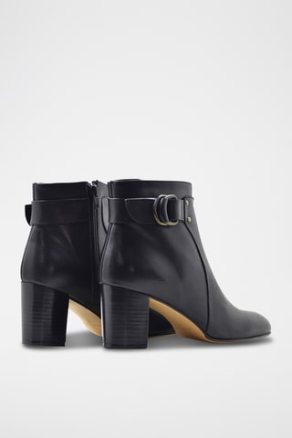 Botines de piel - Negro