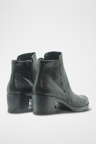 Botines de piel de serraje - Negro