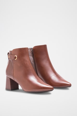 Botines de piel napa - Marrón