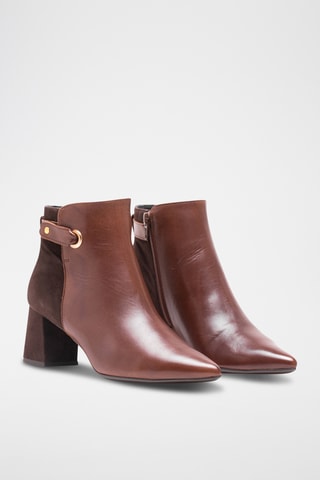 Botines de piel - Marrón