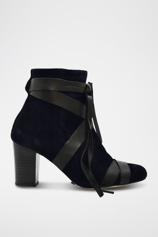 Botines de piel - Azul marino