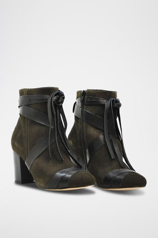 Botines de piel - Caqui